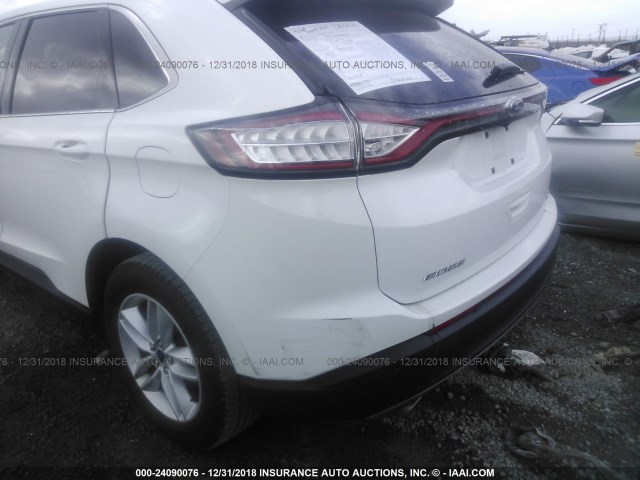 2FMTK3J81FBC26869 - 2015 FORD EDGE SEL WHITE photo 6