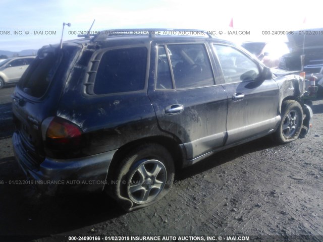 KM8SC73E34U763382 - 2004 HYUNDAI SANTA FE GLS/LX BLACK photo 4