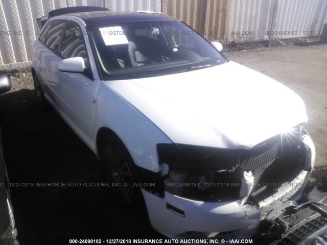 WAUHF78P27A048077 - 2007 AUDI A3 2 WHITE photo 1