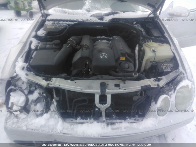 WDBLK65G92T096484 - 2002 MERCEDES-BENZ CLK 320 SILVER photo 10