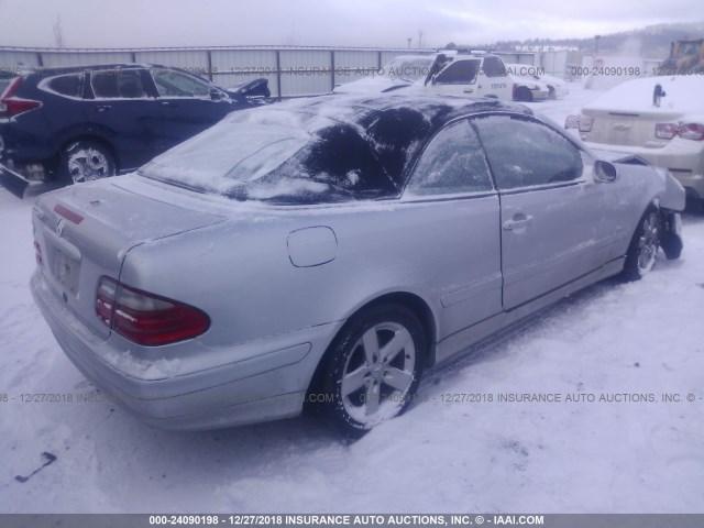 WDBLK65G92T096484 - 2002 MERCEDES-BENZ CLK 320 SILVER photo 4