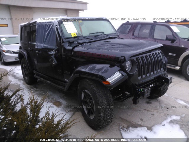 1C4HJXFG5JW296449 - 2018 JEEP WRANGLER UNLIMITE RUBICON BLACK photo 1