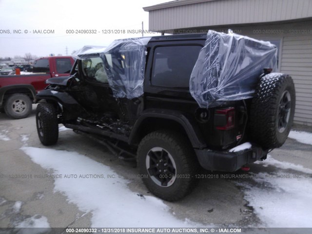 1C4HJXFG5JW296449 - 2018 JEEP WRANGLER UNLIMITE RUBICON BLACK photo 3