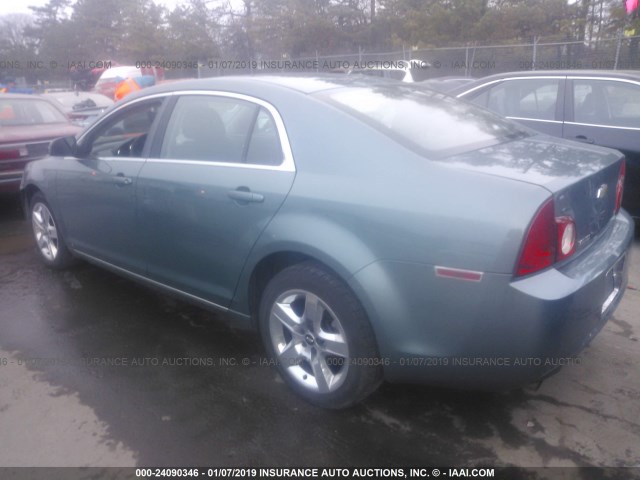 1G1ZH57B89F242624 - 2009 CHEVROLET MALIBU 1LT TEAL photo 3