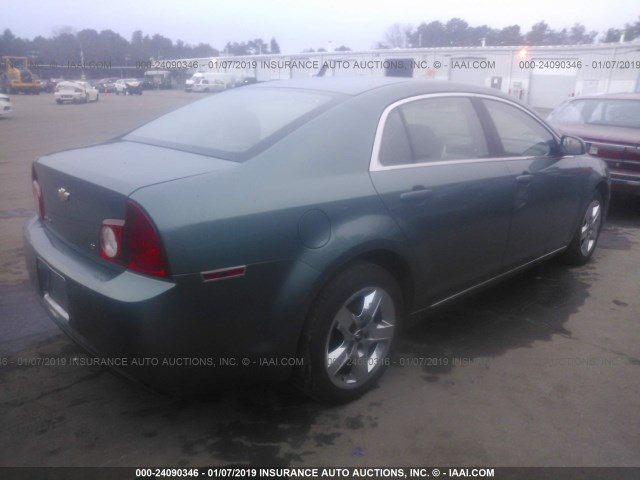 1G1ZH57B89F242624 - 2009 CHEVROLET MALIBU 1LT TEAL photo 4