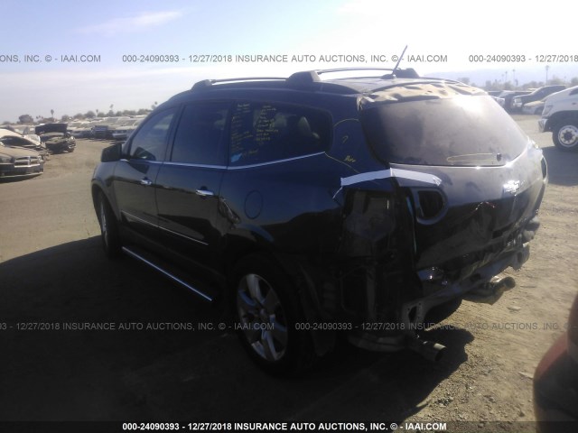 1GNKRLED2CJ406721 - 2012 CHEVROLET TRAVERSE LTZ BLACK photo 3