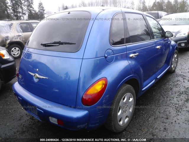 3C4FY58B65T505329 - 2005 CHRYSLER PT CRUISER TOURING BLUE photo 4