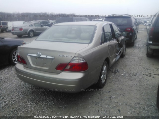 4T1BF28B93U323819 - 2003 TOYOTA AVALON XL/XLS GOLD photo 4