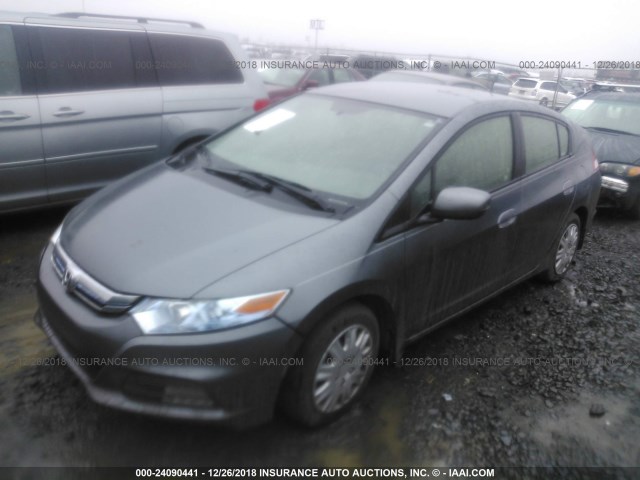 JHMZE2H54CS001664 - 2012 HONDA INSIGHT LX GRAY photo 2