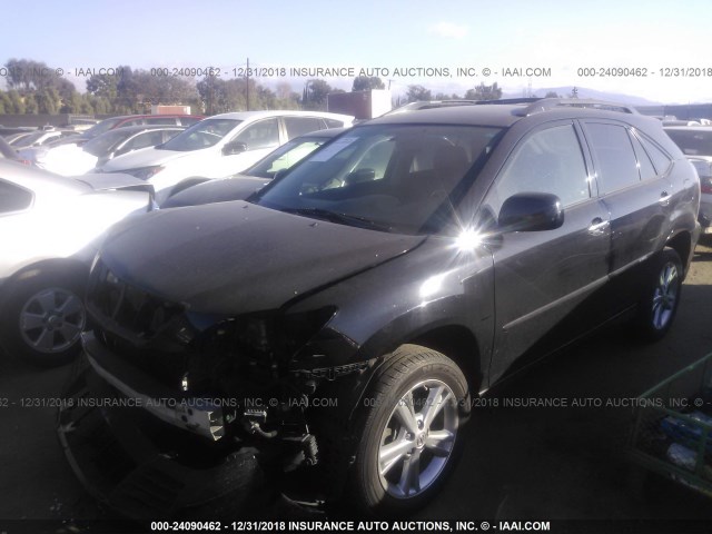 JTJGW31UX82851218 - 2008 LEXUS RX 400H BLACK photo 2