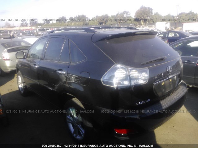 JTJGW31UX82851218 - 2008 LEXUS RX 400H BLACK photo 3