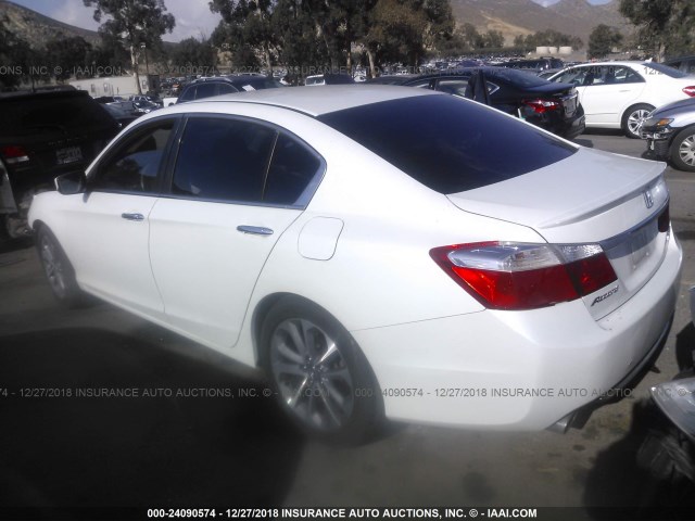 1HGCR2F53DA162286 - 2013 HONDA ACCORD SPORT WHITE photo 3