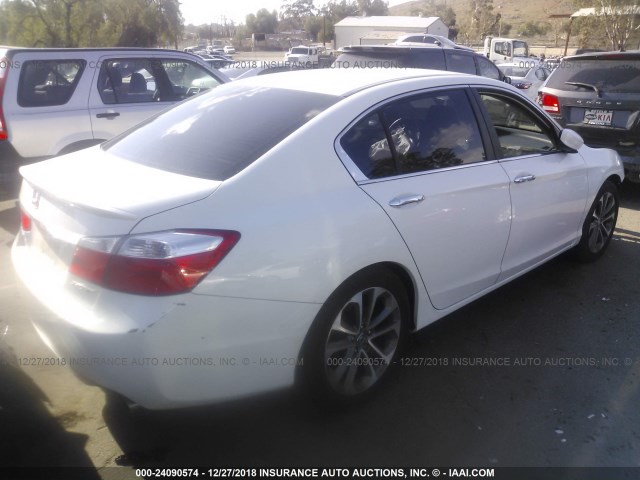 1HGCR2F53DA162286 - 2013 HONDA ACCORD SPORT WHITE photo 4