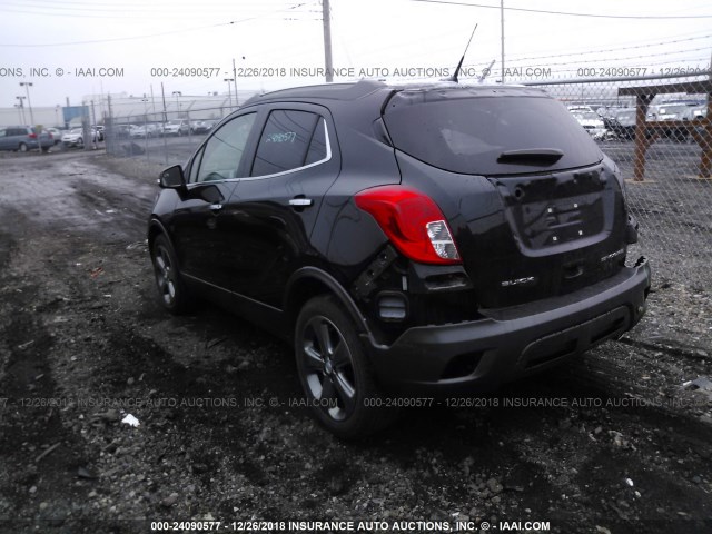 KL4CJASB2EB764193 - 2014 BUICK ENCORE BLACK photo 3