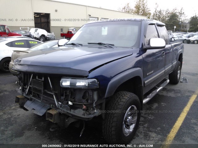 1GCHC29U41E130007 - 2001 CHEVROLET SILVERADO C2500 HEAVY DUTY BLUE photo 2