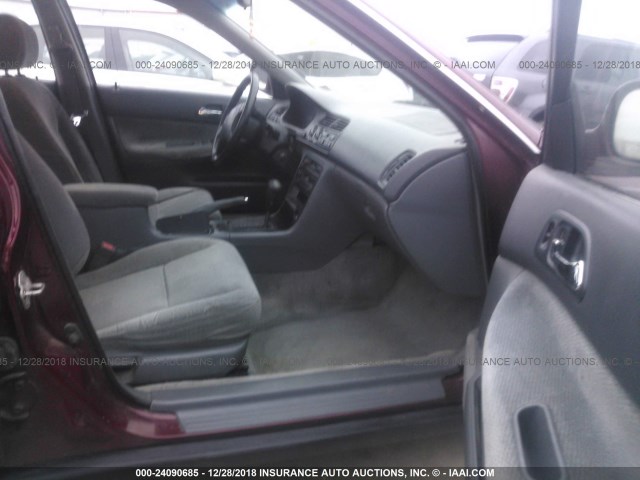 1HGCD5631VA203823 - 1997 HONDA ACCORD LX/EX BURGUNDY photo 5