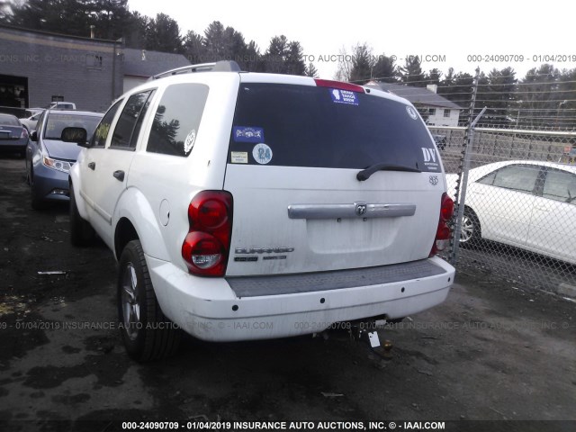 1D8HB58N67F549964 - 2007 DODGE DURANGO LIMITED WHITE photo 3