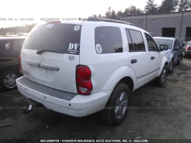 1D8HB58N67F549964 - 2007 DODGE DURANGO LIMITED WHITE photo 4