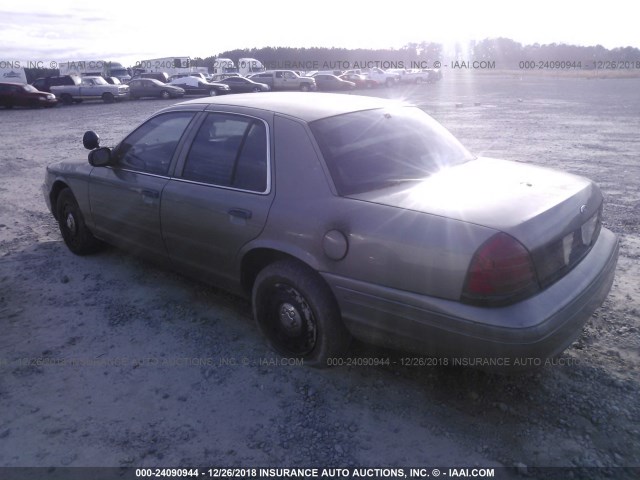 2FAFP71W53X205326 - 2003 FORD CROWN VICTORIA POLICE INTERCEPTOR GRAY photo 3