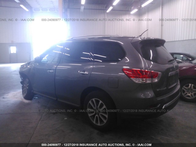 5N1AR2MM9GC665373 - 2016 NISSAN PATHFINDER S/SV/SL/PLATINUM GRAY photo 3