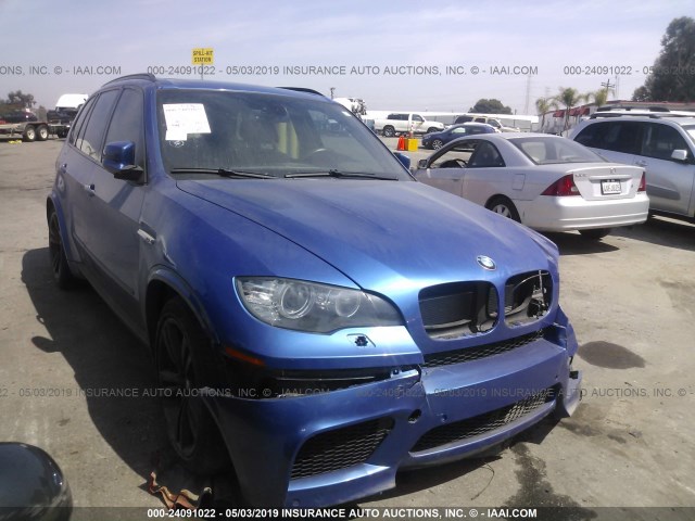 5YMGY0C56BLK26115 - 2011 BMW X5 M BLUE photo 1