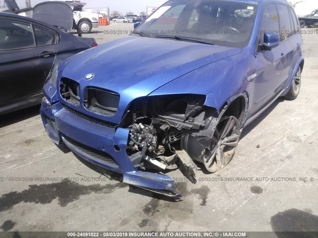 5YMGY0C56BLK26115 - 2011 BMW X5 M BLUE photo 6