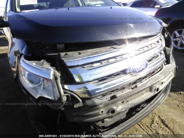 2FMDK3JCXBBB27650 - 2011 FORD EDGE SEL BLACK photo 6