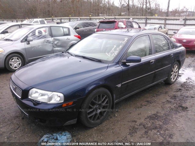 YV1TS59H441368415 - 2004 VOLVO S80 2.5T BLUE photo 2