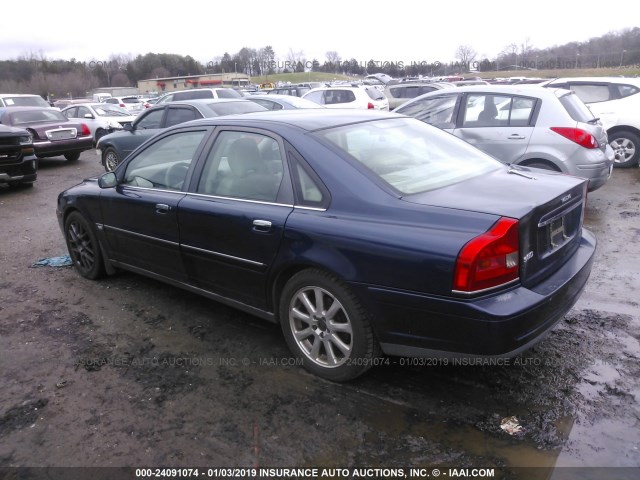 YV1TS59H441368415 - 2004 VOLVO S80 2.5T BLUE photo 3