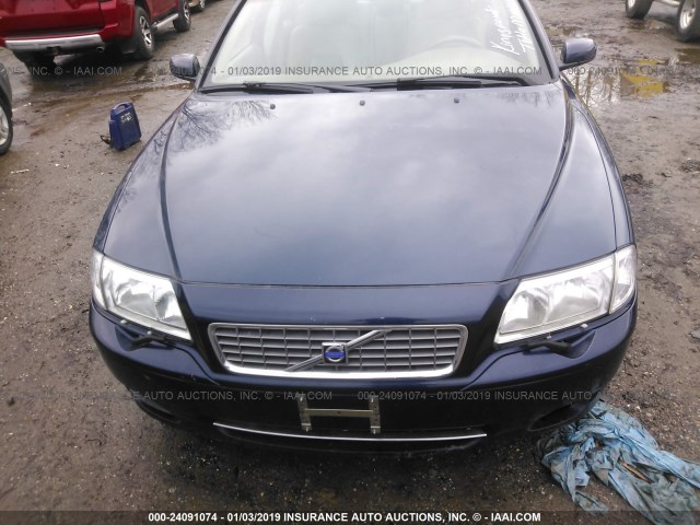 YV1TS59H441368415 - 2004 VOLVO S80 2.5T BLUE photo 6