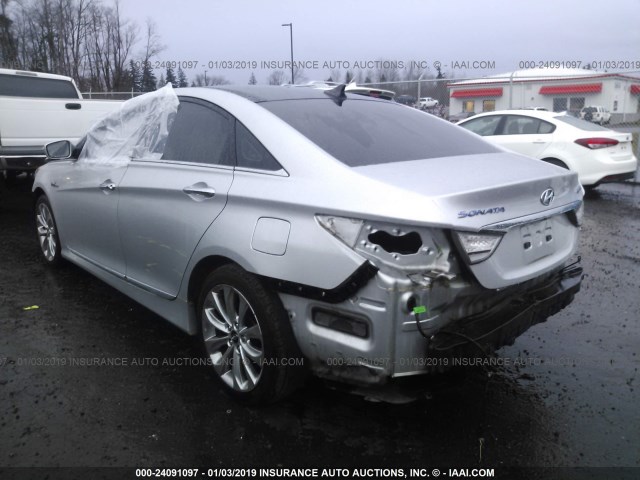 KMHEC4A48BA008264 - 2011 HYUNDAI SONATA HYBRID SILVER photo 3