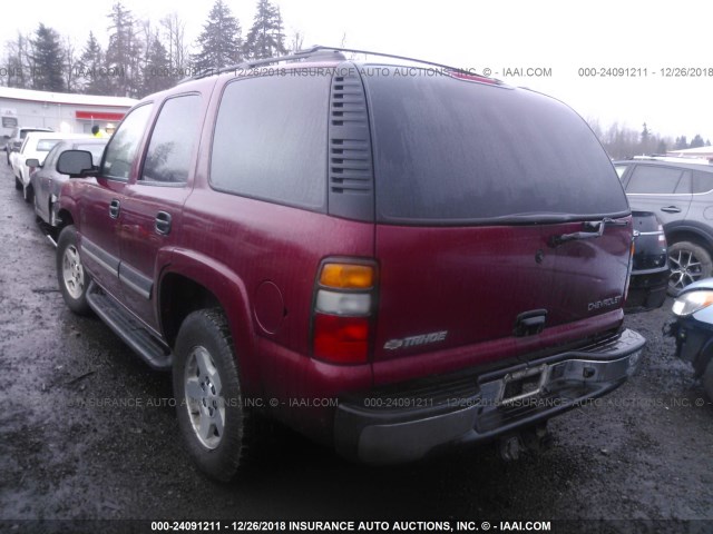 1GNEK13V74J293156 - 2004 CHEVROLET TAHOE K1500 MAROON photo 3