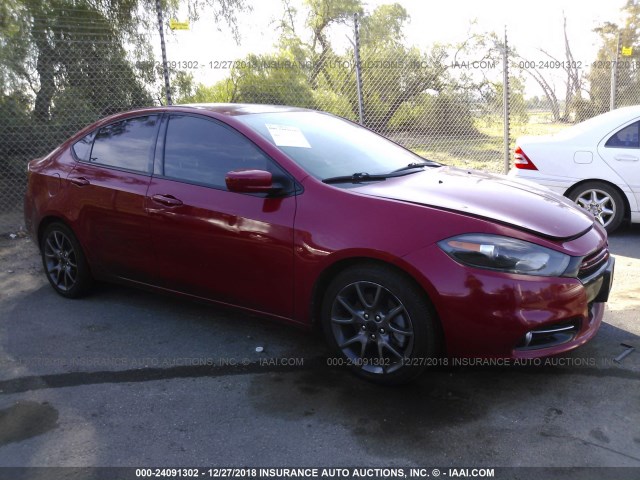 1C3CDFBH6DD134652 - 2013 DODGE DART SXT RED photo 1