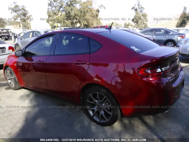 1C3CDFBH6DD134652 - 2013 DODGE DART SXT RED photo 3