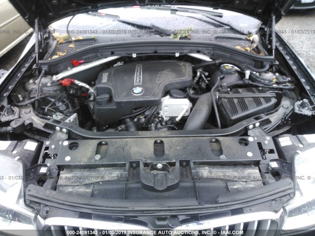 5UXWX9C31H0W70537 - 2017 BMW X3 XDRIVE28I BLACK photo 10