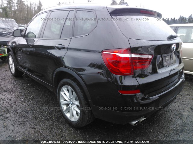 5UXWX9C31H0W70537 - 2017 BMW X3 XDRIVE28I BLACK photo 3