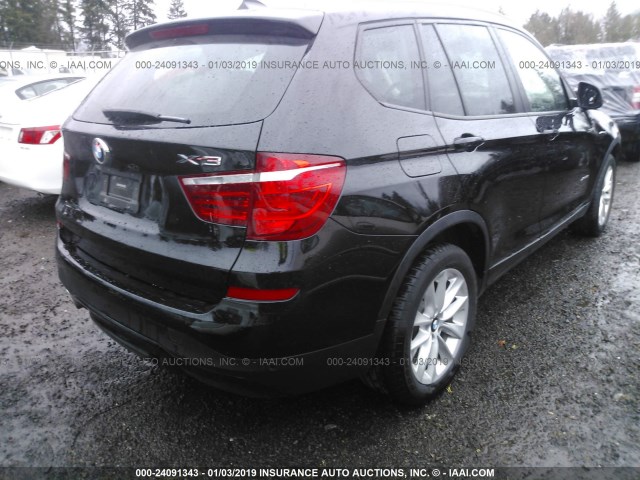 5UXWX9C31H0W70537 - 2017 BMW X3 XDRIVE28I BLACK photo 4