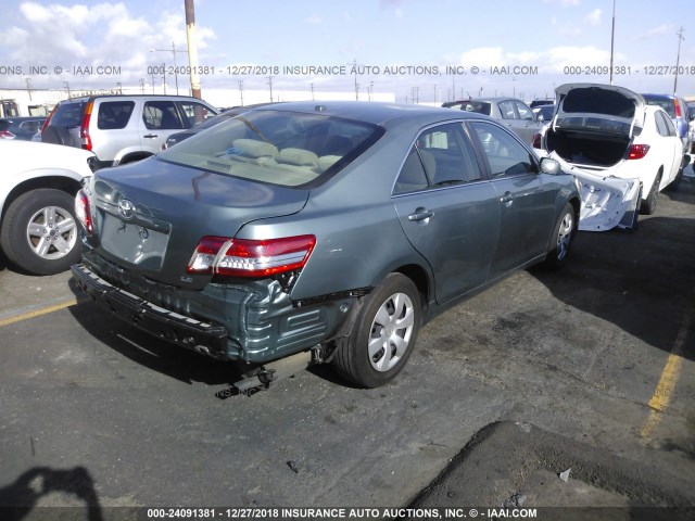 4T4BF3EK1AR061971 - 2010 TOYOTA CAMRY SE/LE/XLE GREEN photo 4