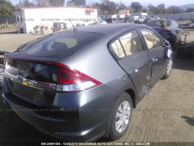 JHMZE2H51DS006645 - 2013 HONDA INSIGHT LX GRAY photo 4