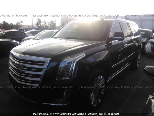 1GYS3UKJ6FR638460 - 2015 CADILLAC ESCALADE ESV PLATINUM BLACK photo 2