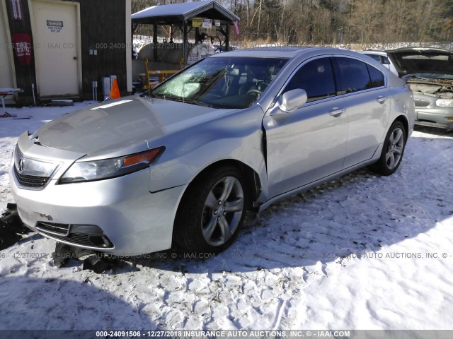 19UUA9F55DA005282 - 2013 ACURA TL TECH SILVER photo 2