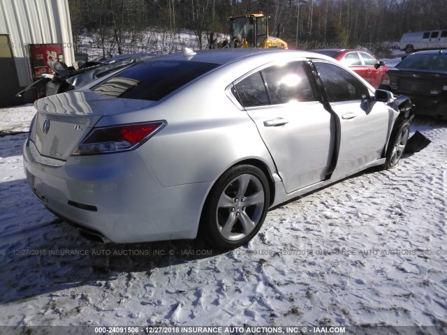 19UUA9F55DA005282 - 2013 ACURA TL TECH SILVER photo 4