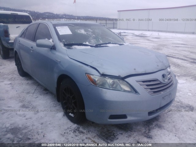 4T1BB46K19U089629 - 2009 TOYOTA CAMRY HYBRID BLUE photo 1