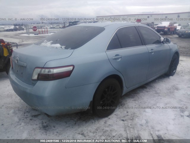 4T1BB46K19U089629 - 2009 TOYOTA CAMRY HYBRID BLUE photo 4