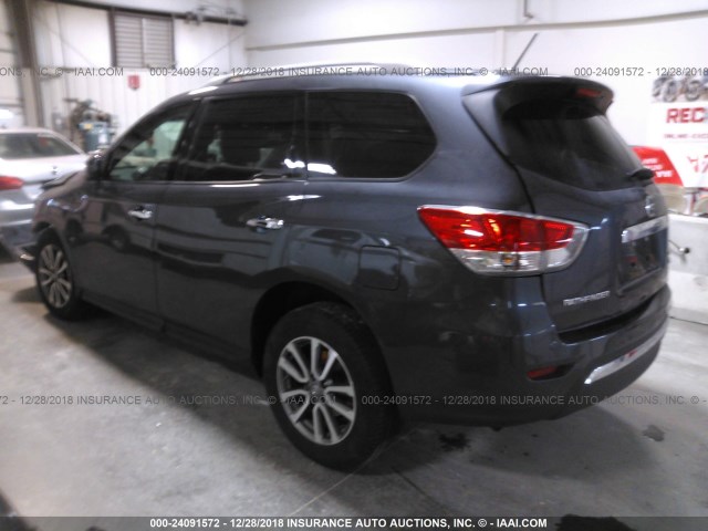 5N1AR2MM0EC614972 - 2014 NISSAN PATHFINDER S/SV/SL/PLATINUM GRAY photo 3