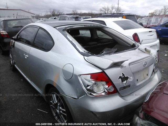 JTKDE177270167572 - 2007 TOYOTA SCION TC SILVER photo 3