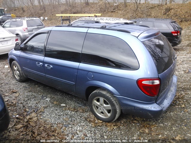 2D4GP44L87R123151 - 2007 DODGE GRAND CARAVAN SXT BLUE photo 3