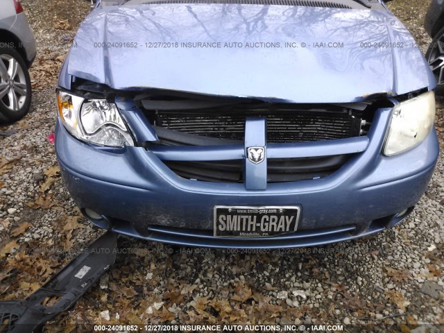 2D4GP44L87R123151 - 2007 DODGE GRAND CARAVAN SXT BLUE photo 6