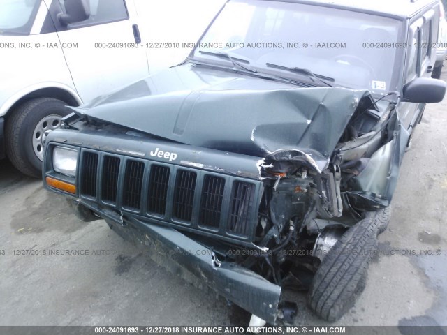 1J4FF68S5XL611968 - 1999 JEEP CHEROKEE SPORT/CLASSIC მწვანე ფოტო 6