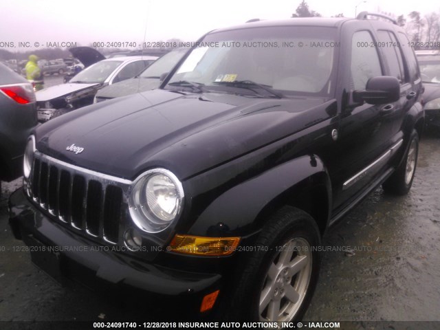 1J4GL58K16W241574 - 2006 JEEP LIBERTY LIMITED BLACK photo 2